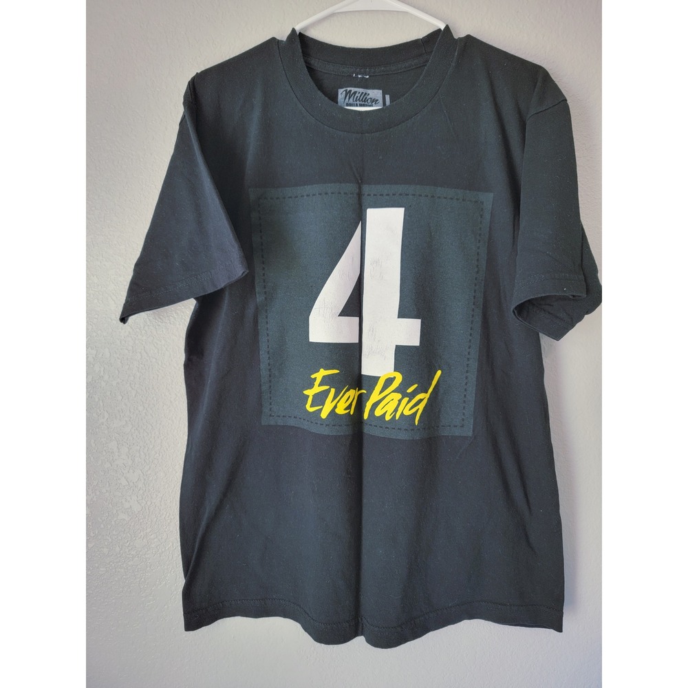 Million Dolla Motive Mens T-Shirt Black Large 4 Ever Paid Graphic Streetwear Tee